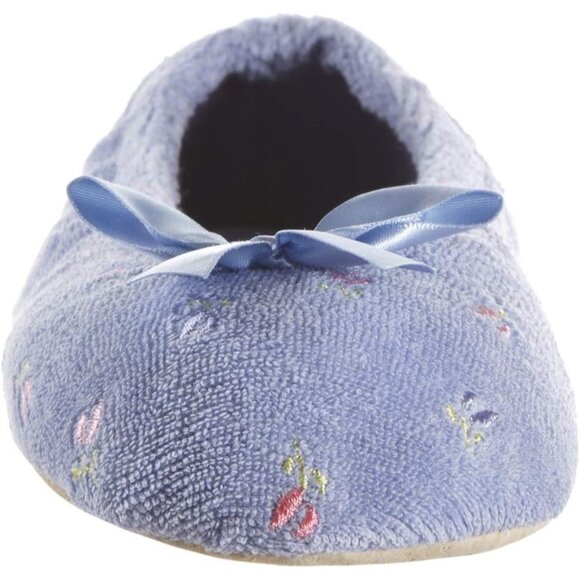 Embroidered Women's Ballerina Slippers - Soft Foam Insoles for All-Day Wear - Picture 7 of 8